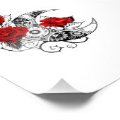 赤いバラのメカニカルクレセント フォトプリント            (角)