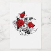 赤いバラのメカニカルクレセント フードラベル (シングルラベル)