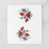 赤いバラのメカニカルクレセント プレイスカード (外部開封)