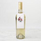 赤いバラのメカニカルクレセント ボトルネックタグ (ボトル)