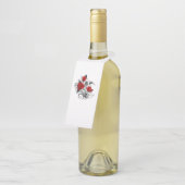 赤いバラのメカニカルクレセント ボトルネックタグ (アングル)