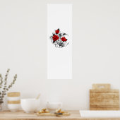 赤いバラのメカニカルクレセント ポスター (キッチン)