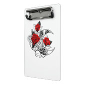 赤いバラのメカニカルクレセント ミニクリップボード (アングル2)