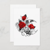 赤いバラのメカニカルクレセント 出欠カード (正面/裏面)