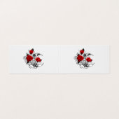 赤いバラのメカニカルクレセント 名刺 (外部フラット)