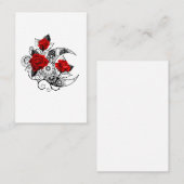 赤いバラのメカニカルクレセント 名刺 (正面/裏面)