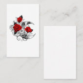 赤いバラのメカニカルクレセント 名刺 (正面/裏面)