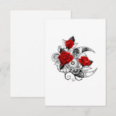 赤いバラのメカニカルクレセント 案内状 (正面/裏面)