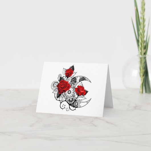 赤いバラのメカニカルクレセント 案内状 (正面)