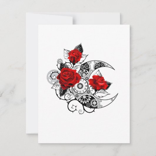 赤いバラのメカニカルクレセント 案内状 (正面)