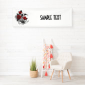 赤いバラのメカニカルクレセント 横断幕 (インサイチュ)