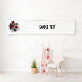 赤いバラのメカニカルクレセント 横断幕 (インサイチュ)