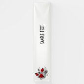 赤いバラのメカニカルクレセント 横断幕 (縦)