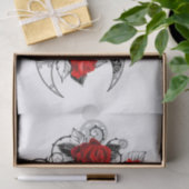 赤いバラのメカニカルクレセント 薄葉紙 (ギフト)