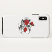 赤いバラのメカニカルクレセント Case-Mate iPhoneケース (裏面(横))