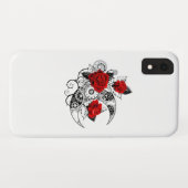 赤いバラのメカニカルクレセント Case-Mate iPhoneケース (裏面(横))