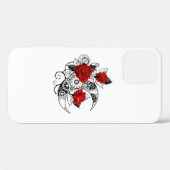 赤いバラのメカニカルクレセント Case-Mate iPhoneケース (裏面 (横))