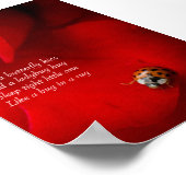 赤いバラのラディバグLadybug Hug Child's Poster ポスター (角)