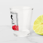 赤いバラのレースホースダービーウェディングシャワー ショットグラス (右)