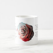 赤いバラのロバート・バーンズの詩 コーヒーマグカップ (中央)