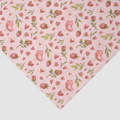 赤いバラのロマンスハートパターン バレンタインデー 薄葉紙 (詳細)