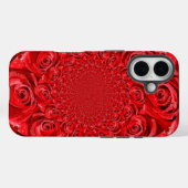 赤いバラの万華鏡 | ハッピーバレンタインデーアート Case-Mate iPhoneケース (裏面 (横))