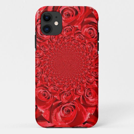 赤いバラの万華鏡 | ハッピーバレンタインデーアート Case-Mate iPhoneケース (裏面)