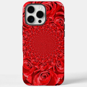 赤いバラの万華鏡 ハッピーバレンタインデーアート iPhone 16 PRO MAXケース