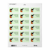 赤いバラの上のコルギ[ペンブロークウェールズ] ラベル (フルシート)