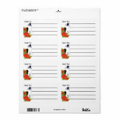 赤いバラの上の古いイギリスの牧羊犬 ラベル (フルシート)