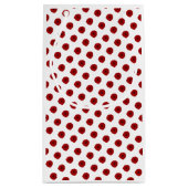 赤いバラの乗馬用馬術ショーライダーエレガンス スモールペーパーバッグ (裏面)