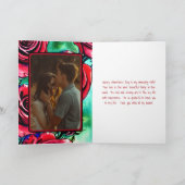 赤いバラの写真バレンタインデー妻への愛 シーズンカード (内部)