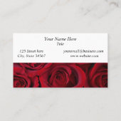 赤いバラの名刺 名刺 (裏面)