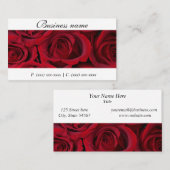 赤いバラの名刺 名刺 (正面/裏面)