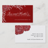 赤いバラの名刺 名刺 (正面/裏面)