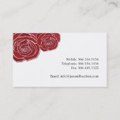 赤いバラの名刺 名刺 (裏面)