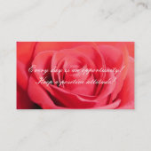 赤いバラの名刺 名刺 (裏面)