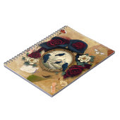 赤いバラの四つのカラス ノートブック (左側)