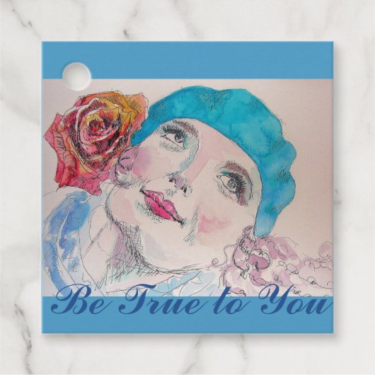 赤いバラの女の子は真実であなた フェイバータグ (正面)