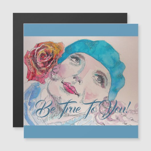 赤いバラの女の子は磁気カードに忠実 (正面/裏面)