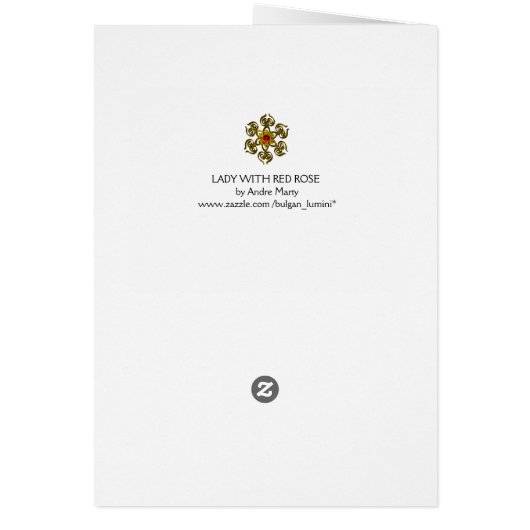 赤いバラの女性 (裏面)