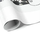 赤いバラの女性、アールデコ美しいファッション衣装 ラッピングペーパー (ロールコーナー)