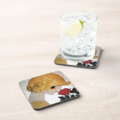 赤いバラの女性 コースター (右側)