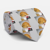 赤いバラの女性 ネクタイ (ロール)