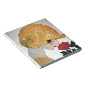 赤いバラの女性 ノートパッド (アングル)