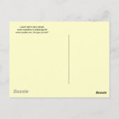 赤いバラの女性 ポストカード (裏面)