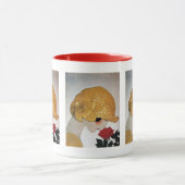 赤いバラの女性 マグカップ (中央)