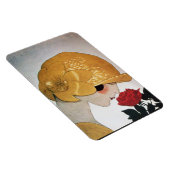 赤いバラの女性 マグネット (右側)