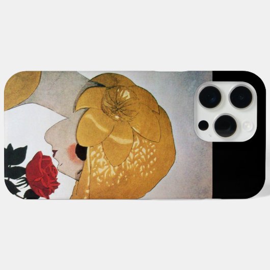 赤いバラの女性 Case-Mate iPhoneケース (裏面 (横))