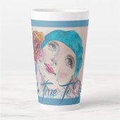 赤いバラの少女 真実のラテマグ カフェラテマグ (正面)